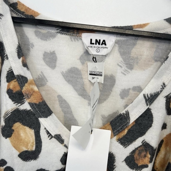 LNA Wild Cat V Neck Leopard Sweater - Picture 3 of 6